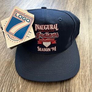 Logo 7 Cleveland Indians Inaugural Season '94 Cap Vintage NEW with tags Snapback